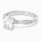 Round Twisted Vine Accented in 18K White Gold top angle