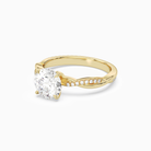 Round Twisted Vine Accented in 18K Yellow Gold top angle
