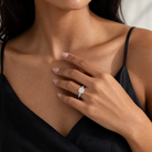 Cushion Celestia Side Stone in Platinum wearing