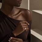Round Bypass Solitaire in Platinum wearing