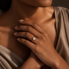 Heart Classic Basket Plain Solitaire in 14K Rose Gold wearing
