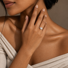 Heart Classic Basket Plain Solitaire in Platinum wearing