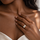 Oval & Marquise Accented Toi Et Moi in 14K Yellow Gold wearing