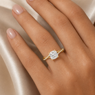 Cushion Twisted Vine Accented in 18K Yellow Gold wearing