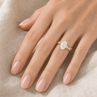 Oval Twisted Vine Accented in 18K Yellow Gold wearing