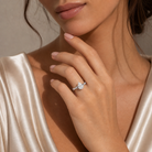 Pear Twisted Vine Accented in 18K White Gold wearing