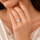 Round Twisted Vine Accented in Platinum wearing