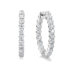 Quinn Inside-Out Hoop Lab-Grown Diamond Earrings in Platinum, front view