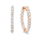 Quinn Inside-Out Hoop Lab-Grown Diamond Earrings in 14K Rose Gold, front view