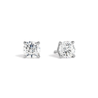 Eira Round Solitaire 4-Prong Lab-Grown Diamond Stud Earrings in Platinum, front view