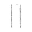 Dulcie Line Drop Tennis Lab-Grown Diamond Drop Earrings in 14K White Gold, front view