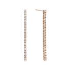 Dulcie Line Drop Tennis Lab-Grown Diamond Drop Earrings in 14K Rose Gold, front view