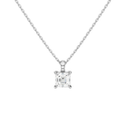Maeva Asscher Accented Bail Lab-Grown Diamond Pendant Necklace in Platinum, front view
