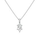 Maeva Marquise Accented Bail Lab-Grown Diamond Pendant Necklace in 18K White Gold, front view