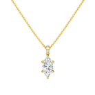 Maeva Marquise Accented Bail Lab-Grown Diamond Pendant Necklace in 14K Yellow Gold, front view