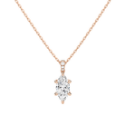 Maeva Marquise Accented Bail Lab-Grown Diamond Pendant Necklace in 14K Rose Gold, front view