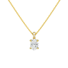 Maeva Oval Accented Bail Lab-Grown Diamond Pendant Necklace in 14K Yellow Gold, front view