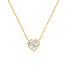 Sienna Heart Bezel Solitaire Lab-Grown Diamond Necklace in 18K Yellow Gold, front view