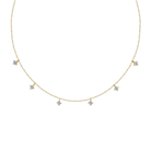 Vesper Starry Charm Dainty Lab-Grown Diamond Necklace in 18K Yellow Gold, front view