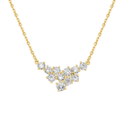 Estelle Sparkling Cluster Lab-Grown Diamond Necklace in 14K Yellow Gold, front view
