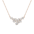 Estelle Sparkling Cluster Lab-Grown Diamond Necklace in 14K Rose Gold, front view