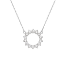Celina Eclipse Open Circle Lab-Grown Diamond Necklace in 14K White Gold, front view