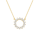 Celina Eclipse Open Circle Lab-Grown Diamond Necklace in 18K Yellow Gold, front view