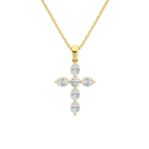 Idalia Cross Lab-Grown Diamond Necklace in 14K Yellow Gold, front view