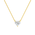 Solenne Heart Solitaire Lab-Grown Diamond Necklace in 14K Yellow Gold, front view