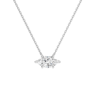 Solenne Marquise Solitaire Lab-Grown Diamond Necklace in Platinum, front view