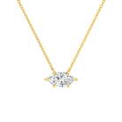 Solenne Marquise Solitaire Lab-Grown Diamond Necklace in 14K Yellow Gold, front view