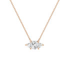 Solenne Marquise Solitaire Lab-Grown Diamond Necklace in 14K Rose Gold, front view