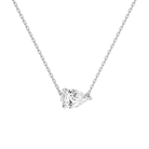 Solenne Pear Solitaire Lab-Grown Diamond Necklace in 14K White Gold, front view