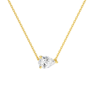Solenne Pear Solitaire Lab-Grown Diamond Necklace in 18K Yellow Gold, front view