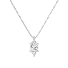 Elysia Marquise Solitaire Lab-Grown Diamond Pendant Necklace in 14K White Gold, front view