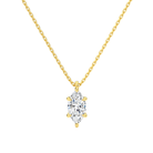 Elysia Marquise Solitaire Lab-Grown Diamond Pendant Necklace in 14K Yellow Gold, front view