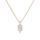 Elysia Marquise Solitaire Lab-Grown Diamond Pendant Necklace in 14K Rose Gold, front view