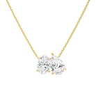 Aviana Oval & Pear Toi Et Moi Lab-Grown Diamond Necklace in 14K Yellow Gold, front view