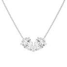 Aviana Double Pear Toi Et Moi Lab-Grown Diamond Necklace in Platinum, front view