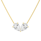 Aviana Double Pear Toi Et Moi Lab-Grown Diamond Necklace in 14K Yellow Gold, front view