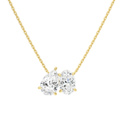 Aviana Pear & Oval Toi Et Moi Lab-Grown Diamond Necklace in 18K Yellow Gold, front view