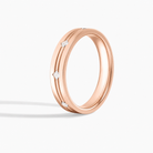 Vera East-West Cut Accented Diamond Wedding Band in 14K Rose Gold second product view