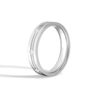 Vera East-West Cut Accented Diamond Wedding Band in 14K White Gold second product view