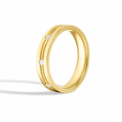 Vera East-West Cut Accented Diamond Wedding Band in 18K Yellow Gold second product view