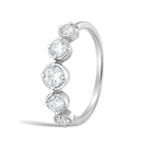 Juliette Bezel Prong Half Eternity Diamond Band in Platinum second product view