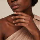Kaia Eos Bezel Lab-Grown Diamond Ring in 18K Yellow Gold, worn on hand