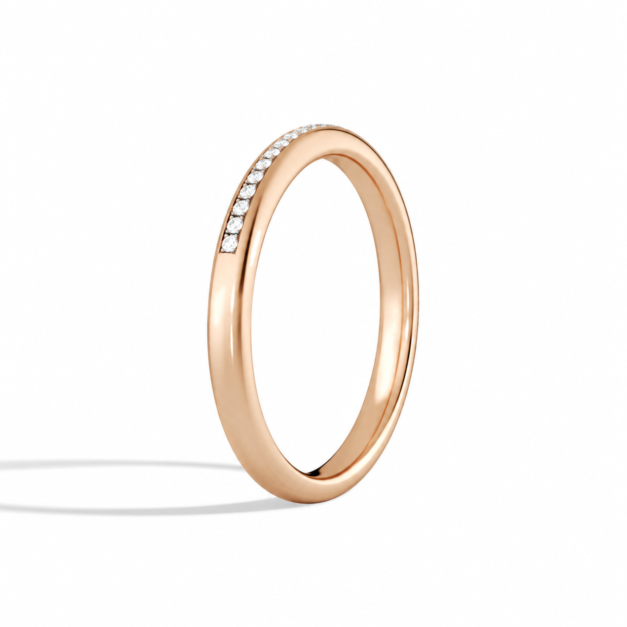 Romy Adorned Channel Diamond Ring in 14K Rose Gold second product view