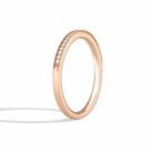 Ines Milgrain Channel Diamond Ring in 14K Rose Gold second product view