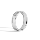 Della Half Channel Flat Edge Diamond Wedding Band in 14K White Gold second product view