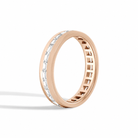 Arden East-West Channel Baguette Diamond Wedding Band in 14K Rose Gold second product view